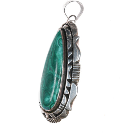 Will Denetdale Navajo Sterling malachite pendant