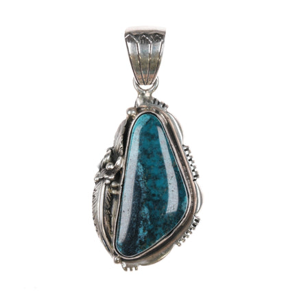 Tom Willeto Navajo sterling turquoise pendant