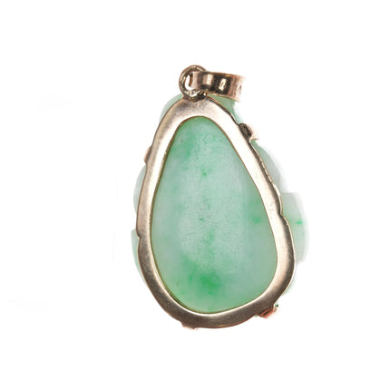 Vintage 14k Jadeite Budhha pendant