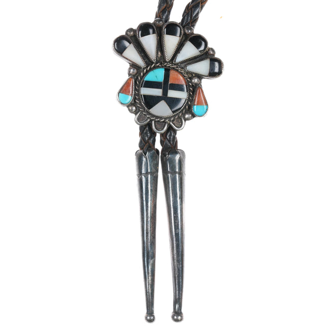 c1950 Zuni sterling "Indian Chief" bolo tie