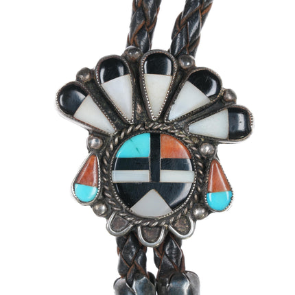 c1950 Zuni sterling "Indian Chief" bolo tie