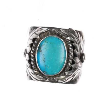 sz11.25 La Rose Ganadonegro Navajo Sterling and turquoise ring