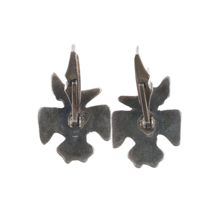 1950's Zuni Channel inlay Sterling thunderbird cufflinks