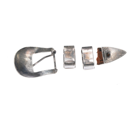 Terry Werito Navajo 3/4" Sterling ranger belt buckle set