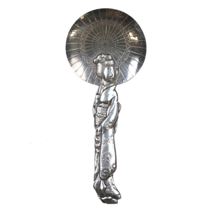 30's-40's Japanese 950 silver Figural woman tea caddy spoon