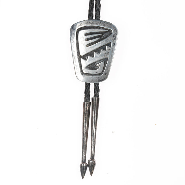 Vintage Hopi Overlay bolo tie