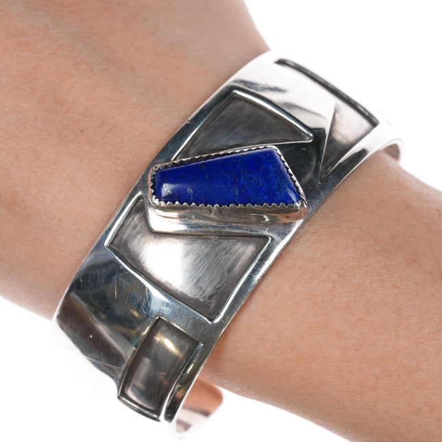 7" ET Navajo sterling lapis cuff bracelet