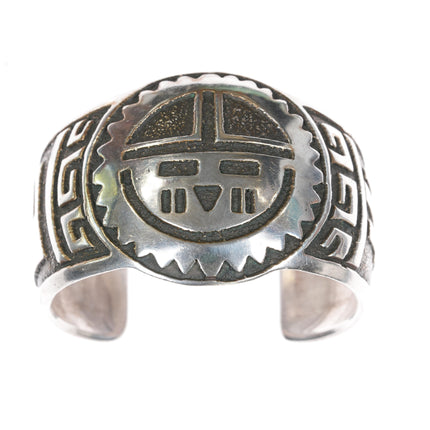 6.5" Ronnie Hurley Navajo Sterling Sunface cuff bracelet