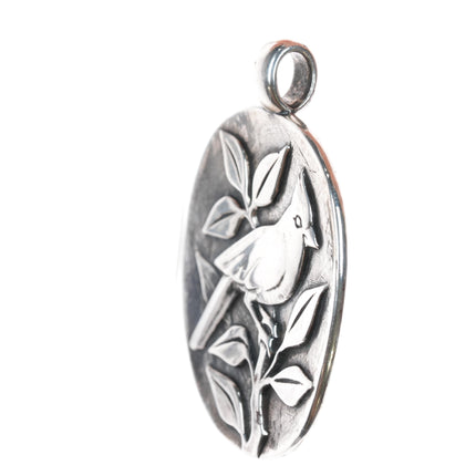 large Retired James Avery Cardinal Pendant in sterling