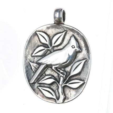 large Retired James Avery Cardinal Pendant in sterling