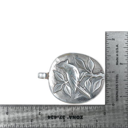 large Retired James Avery Cardinal Pendant in sterling