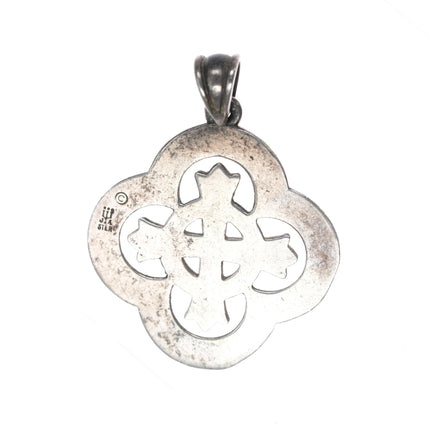 large Retired James Avery complex cross Pendant in sterling