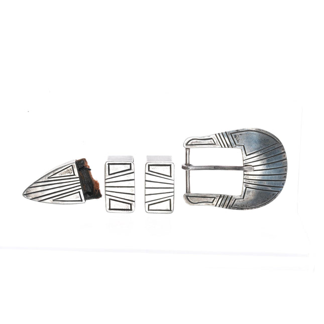 Terry Werito Navajo 3/4" Sterling ranger belt buckle set