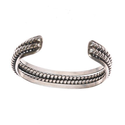 6.25" Vintage Navajo sterling twisted wire cuff bracelet