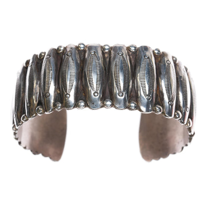 6.25" Gus Keene Sr Navajo sterling cuff bracelet