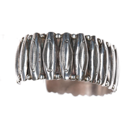 6.25" Gus Keene Sr Navajo sterling cuff bracelet