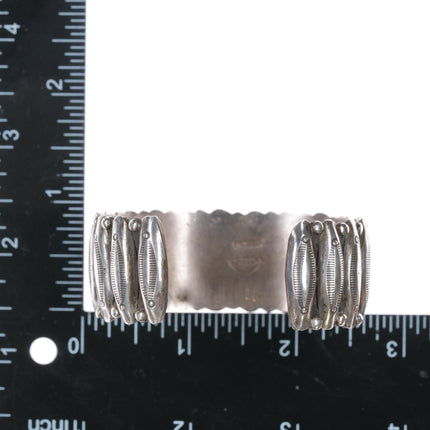 6.25" Gus Keene Sr Navajo sterling cuff bracelet