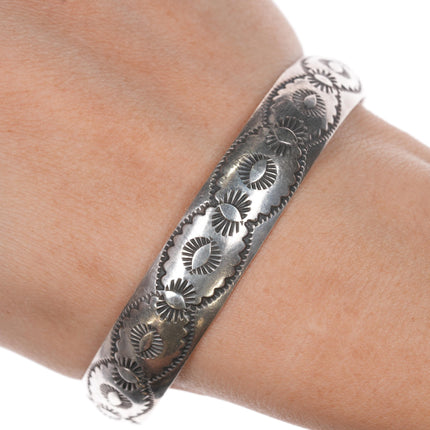 8" Wilbur Tracy Navajo Sterling bangle bracelet