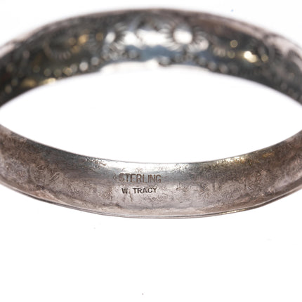 8" Wilbur Tracy Navajo Sterling bangle bracelet