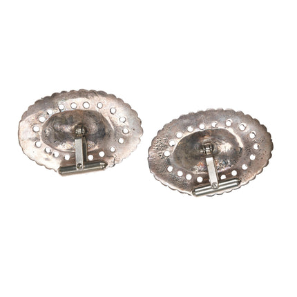 Vintage Sterling concho cufflinks