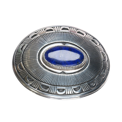 Gibson Nez Jicarilla Apache/Navajo Sterling and lapis belt buckle