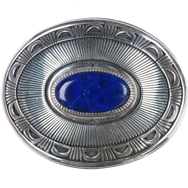 Gibson Nez Jicarilla Apache/Navajo Sterling and lapis belt buckle