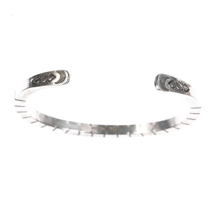 6.25" Roger Skeet Jr Navajo sterling cuff bracelet