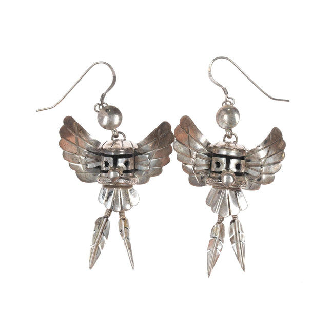 Navajo sterling Kachina earrings Gary Sanchez