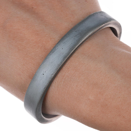 7" Canada Modernist oxidized sterling  cuff bracelet