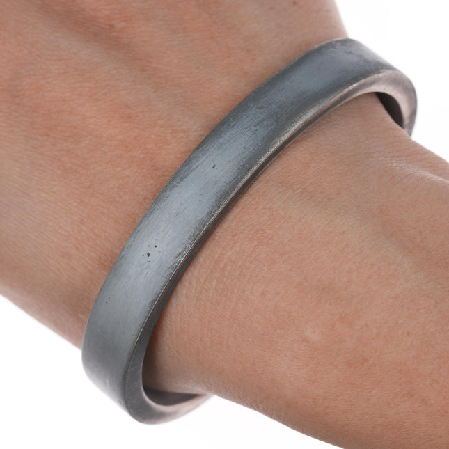 7" Canada Modernist oxidized sterling  cuff bracelet