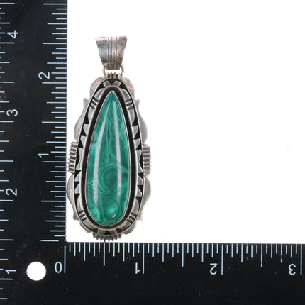 Will Denetdale Navajo Sterling malachite pendant