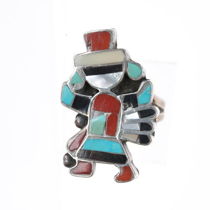 sz7 EA Zunie Zuni Rainbow Man sterling ring