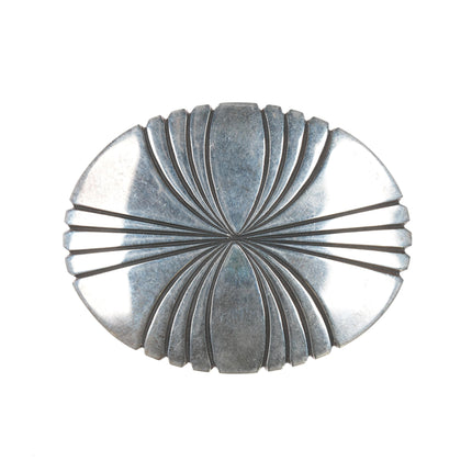 small Sally Yazzie Navajo silver belt buckle