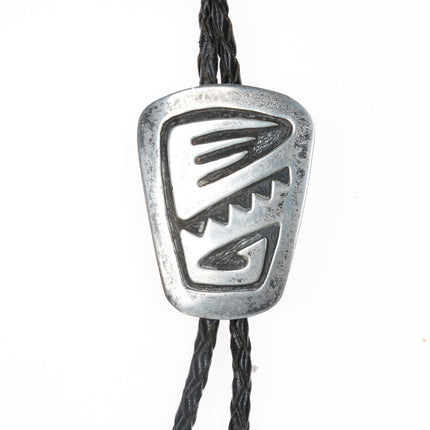 Vintage Hopi Overlay bolo tie