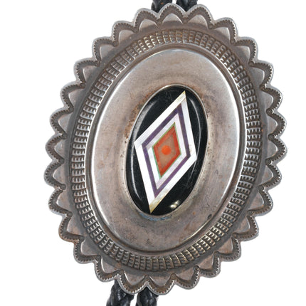 46" H Harvey Navajo for Rocking Horse Ranch sterling bolo tie