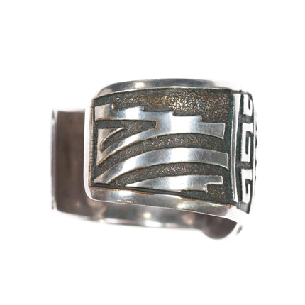 6.5" Ronnie Hurley Navajo Sterling Sunface cuff bracelet