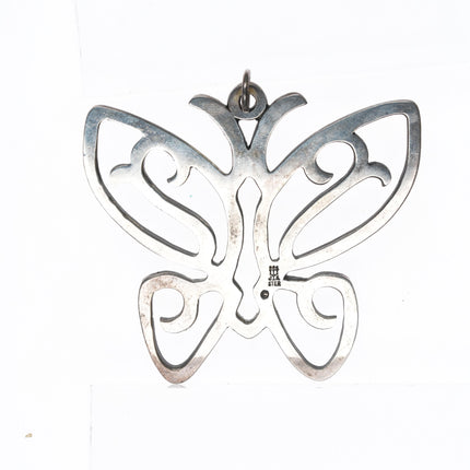 large Retired James Avery Butterfly Pendant in sterling