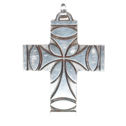 large Retired James Avery Cross Pendant in sterling