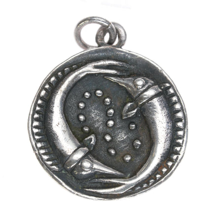 James Avery Retired Zodiac large Charm/Pendant (Pisces) in sterling