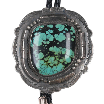 38" Robert Johnson Navajo sterling and turquoise bolo tie