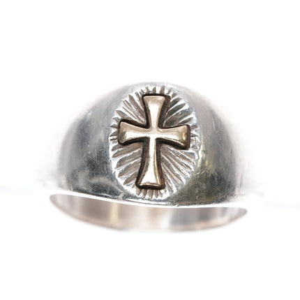 sz8 Retired James Avery 14k/Sterling cross ring