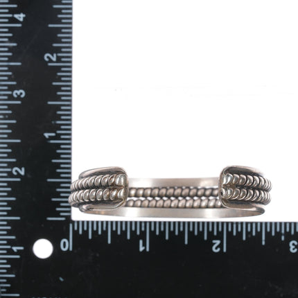 6.25" Vintage Navajo sterling twisted wire cuff bracelet