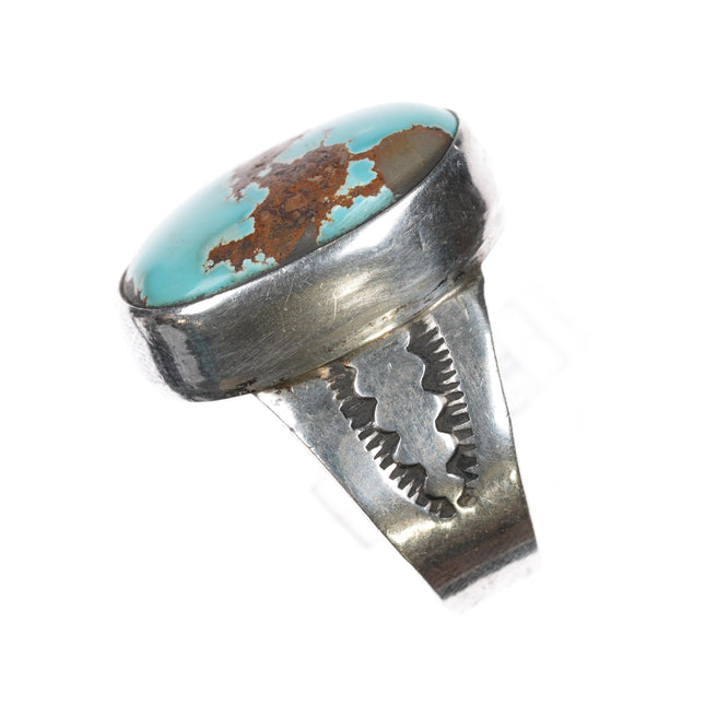 sz8 Vintage Navajo sterling and Royston turquoise ring