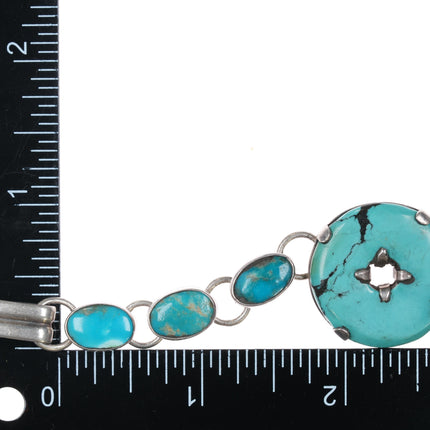 Federico Jimenez sterling turquoise discs necklace