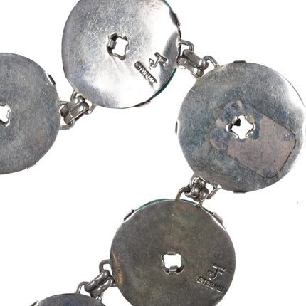 Federico Jimenez sterling turquoise discs necklace