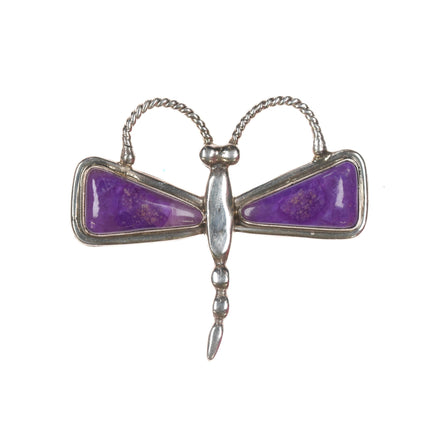 Melvin Francis Navajo Sugilite Sterling  Dragonfly pin