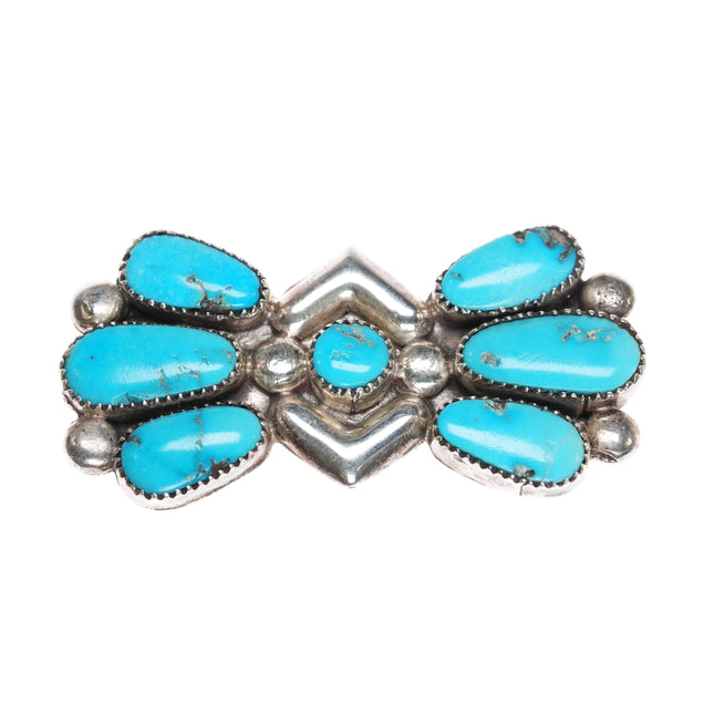 Julie Ondelacy Lahi Zuni Sterling turquoise pendant/pin