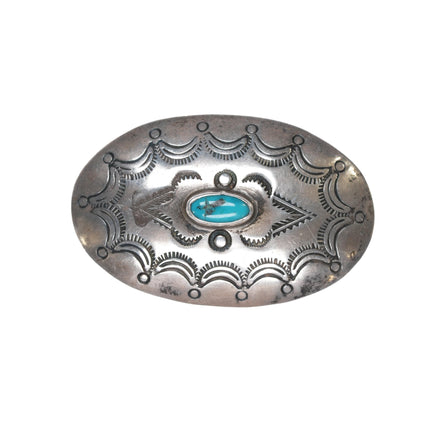 40's-50's Vintage Navajo sterling turquoise concho pin