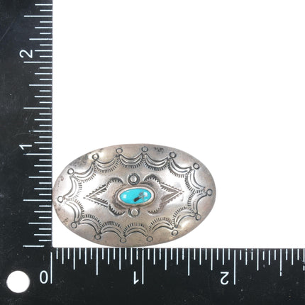 40's-50's Vintage Navajo sterling turquoise concho pin