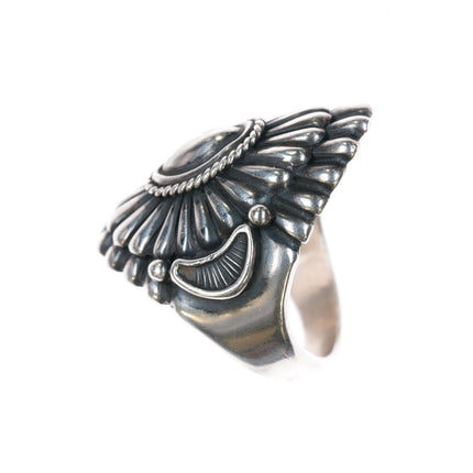 sz11.25 Harry H Begay Navajo sterling ring